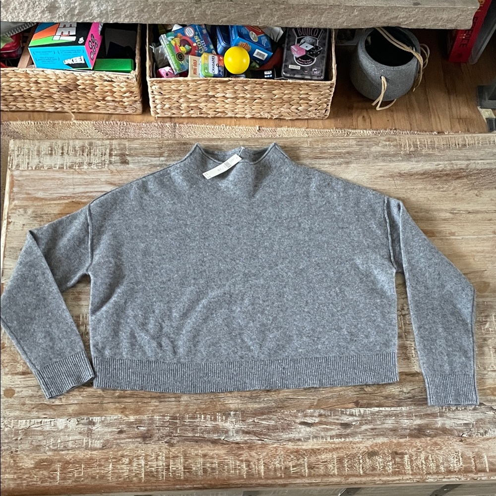 New Anthropologie Alani mock neck cashmere sweater - Picture 3 of 11